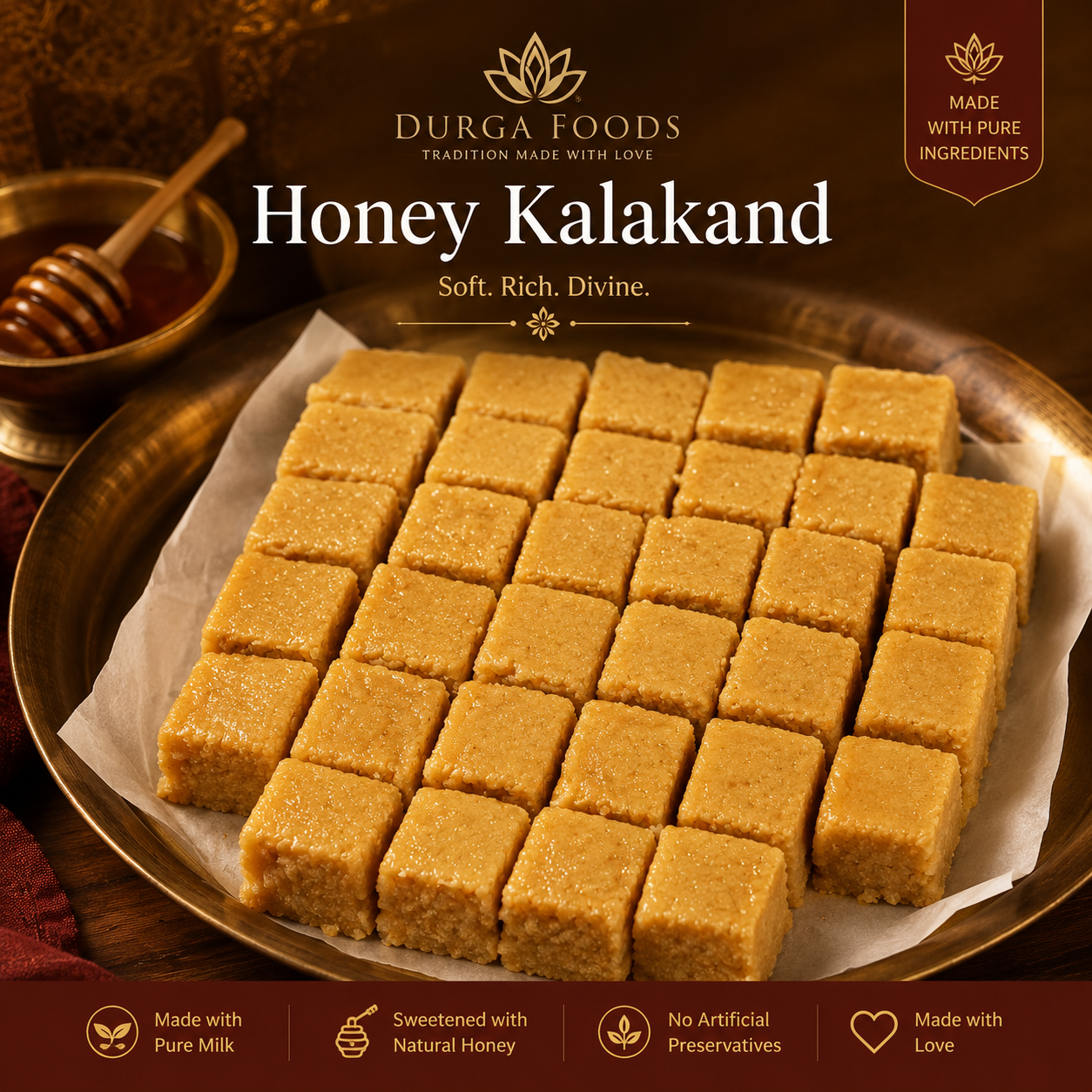 Honey Kalakand