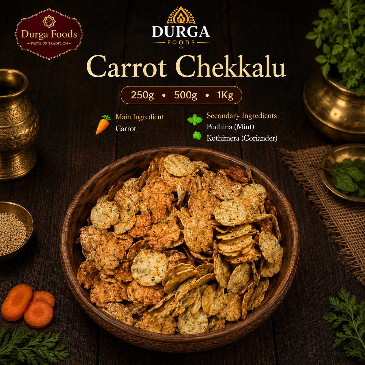 Carrot Chekkalu