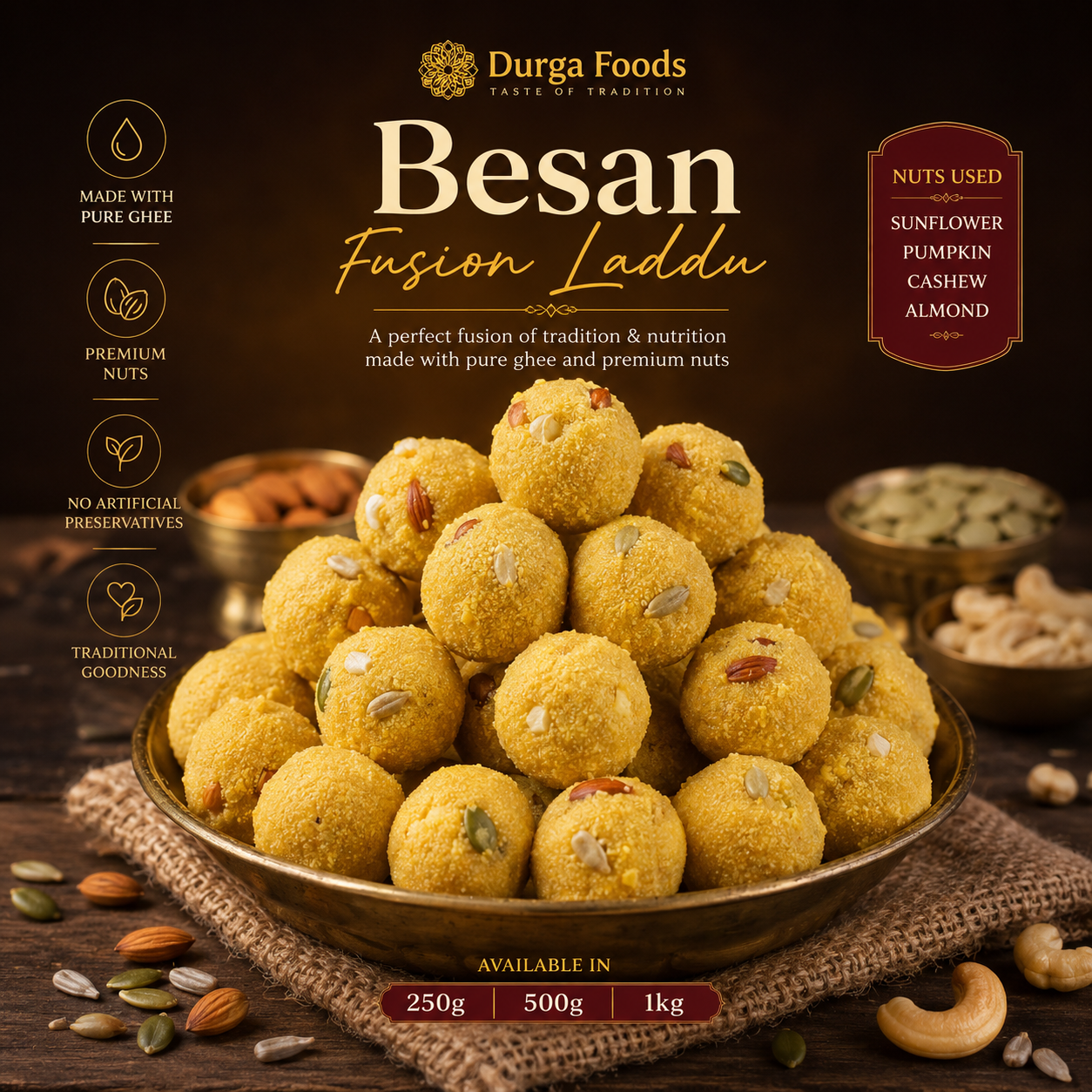 Besan Fusion Laddu