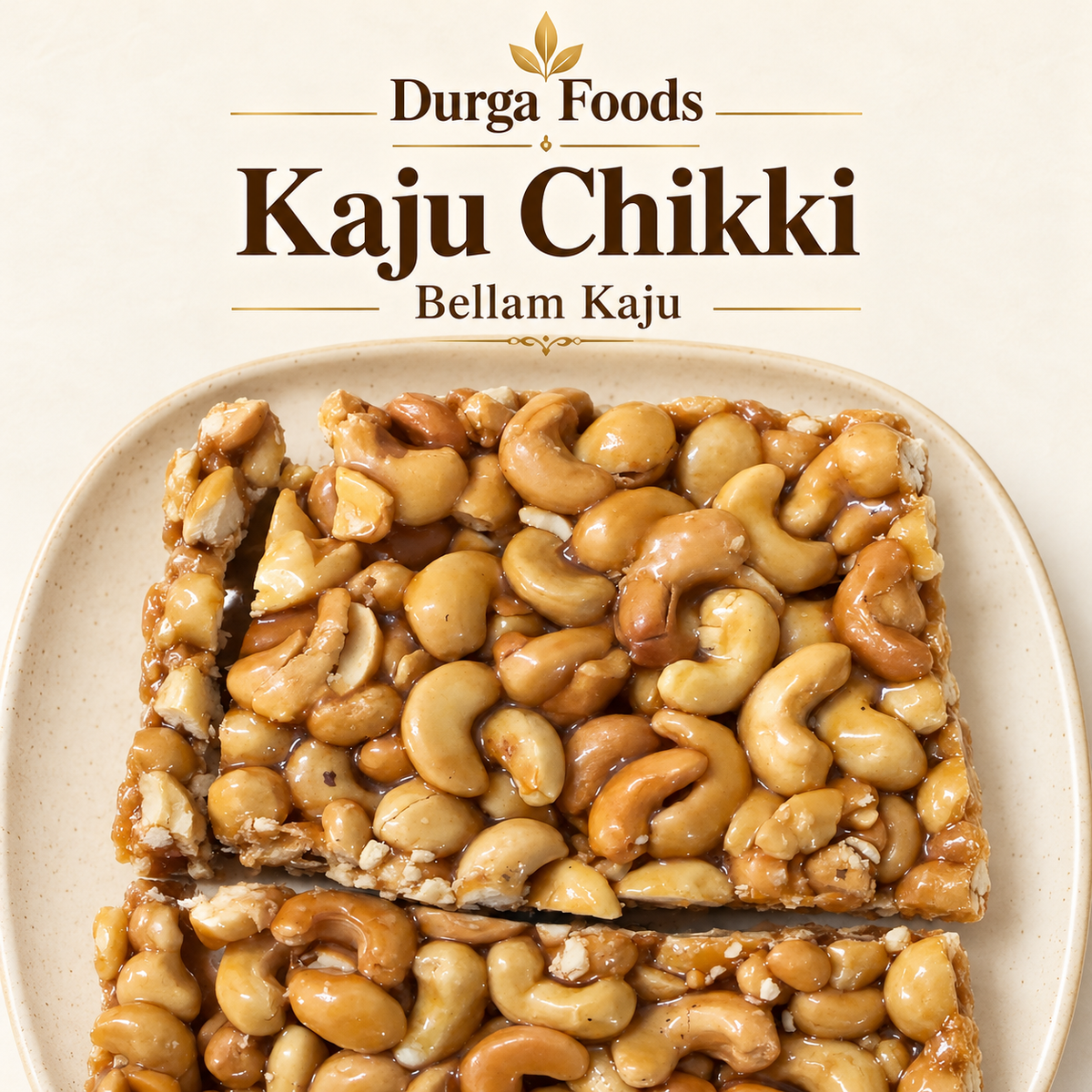 Bellam Kaju (Jeedi Pappu Achu) – Cashew Jaggery Chikki