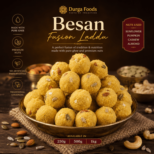 Besan Fusion Laddu - Durga Foods