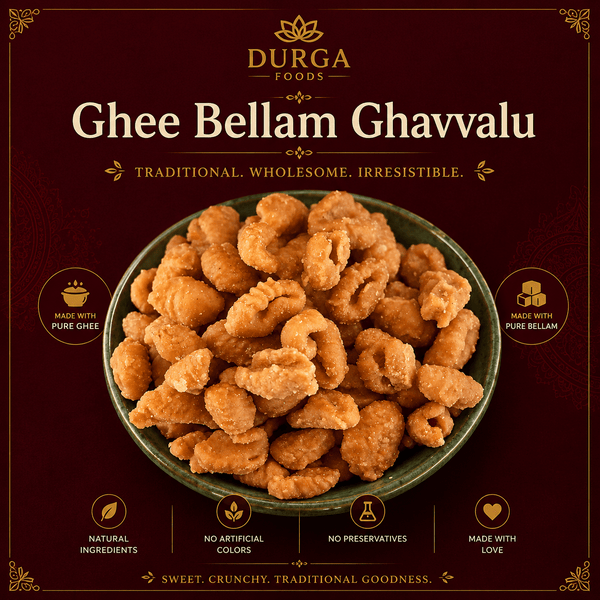 Ghee Bellam Gavvalu - Durga Foods