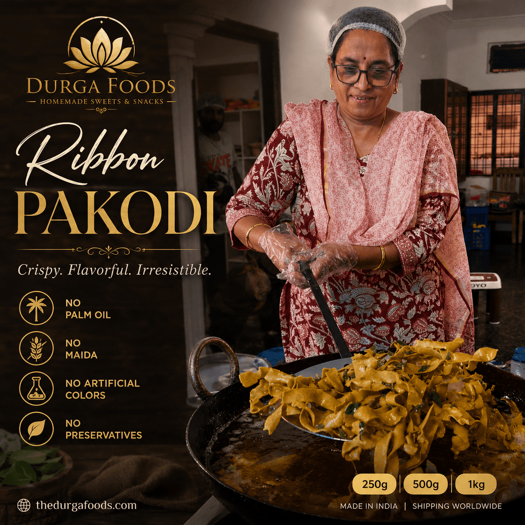 Ribbon Pakodi – Crispy Traditional South Indian Snack - Durga Foods