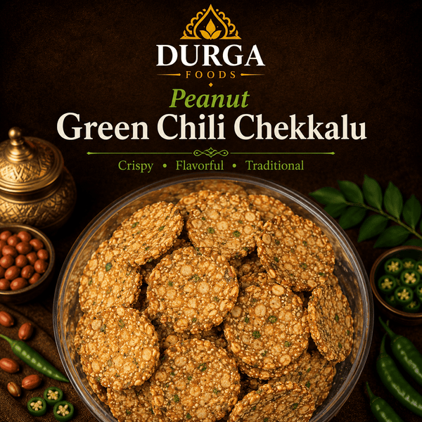 Telangana Chekkalu (Green Chilli) - Durga Foods